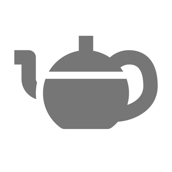 Çay Içeceği Çaydanlığı Simgesi — Stok Vektör
