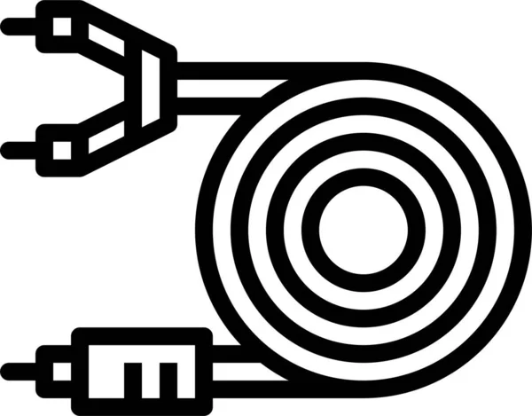 Значок Кабельної Електроніки Контурному Стилі — стоковий вектор