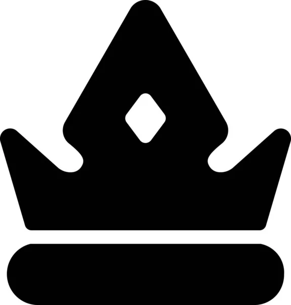 King Vip Media Icon Solid Style — стоковый вектор