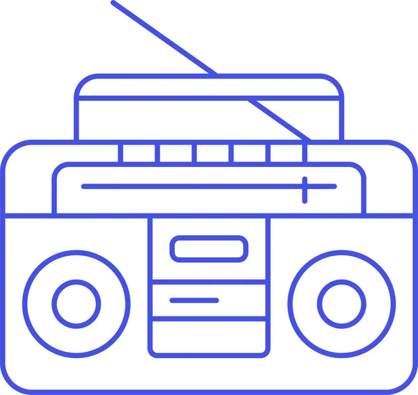 Antenne Audio Boombox Ikone — Stockvektor