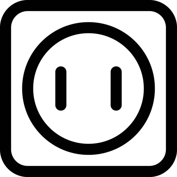 Wall Socket Device Icon Outline Style — Stock Vector