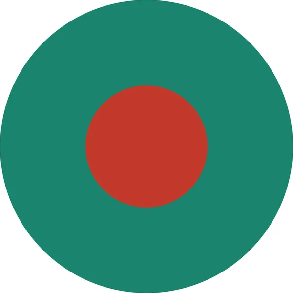Bangladesh Land Vlag Pictogram Platte Stijl — Stockvector