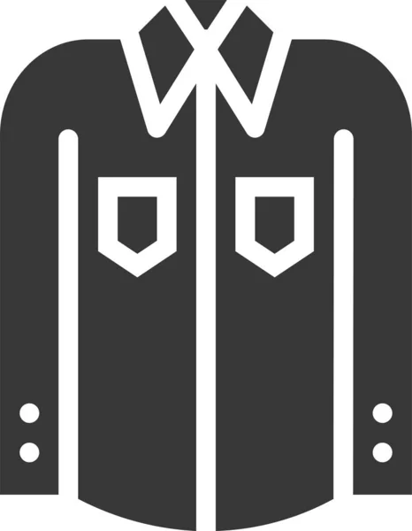 Ropa Ropa Icono Moda Estilo Sólido — Vector de stock