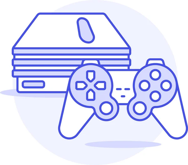 Konsolen Spiel Playstation Icon Ausgefülltem Outline Stil — Stockvektor