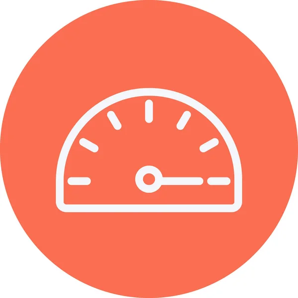 Speedometer Car Dashboard Icon Outline Style — Stock Vector