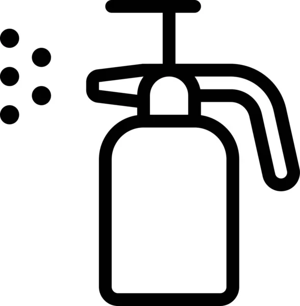 Fles Landbouw Meststof Pictogram Grote Lijnen Stijl — Stockvector