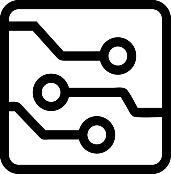 Ícone Conceito Circuito Chip —  Vetores de Stock