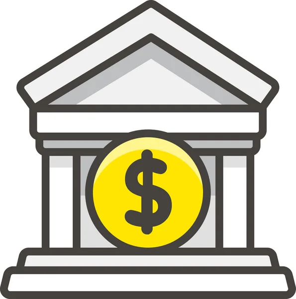 1F3E6 Bank Symbol — Stockvektor