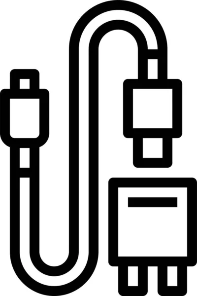 Carga Cable Icono Del Cargador — Archivo Imágenes Vectoriales