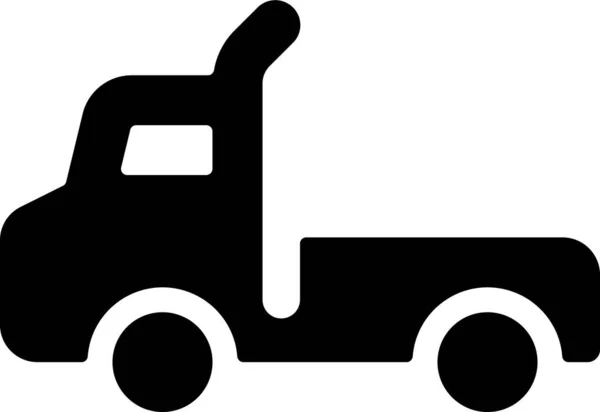 Caminhão Ícone Transporte Vazio Estilo Sólido — Vetor de Stock