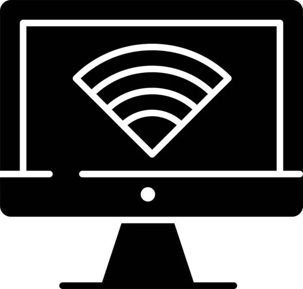 Icône Signal Moniteur Ordinateur Dans Catégorie Éducation École Apprentissage — Image vectorielle