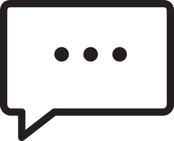 Blase Chat Zeichen Symbol Umriss Stil — Stockvektor