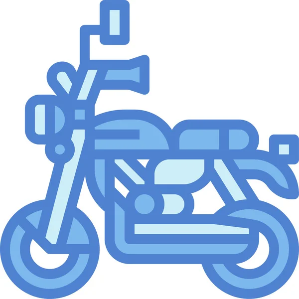 Cruiser Motorfiets Motorfiets Pictogram — Stockvector