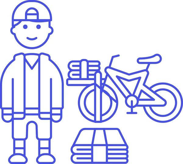 Икона Велосипедного Мужчины Категории Искусство Мультимедиа — стоковый вектор