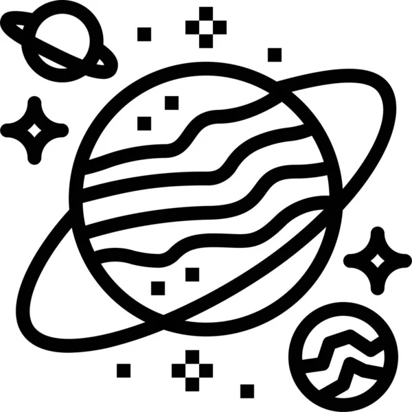 Иконка Планеты Астрономии Категории Пришельцев Космонавтов — стоковый вектор
