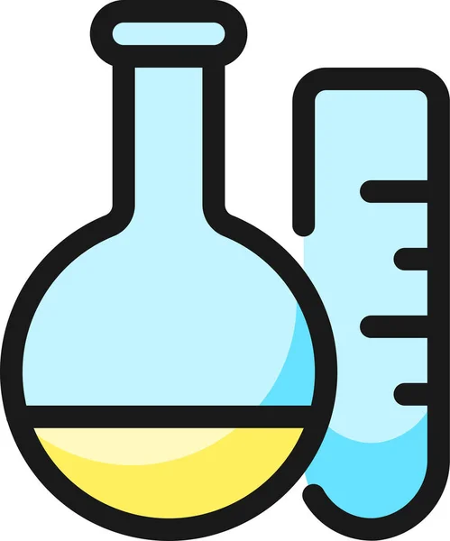 Εργαστηριακός Σωλήνας Εικονίδιο Μπουκάλι Filled Περίγραμμα Στυλ — Διανυσματικό Αρχείο