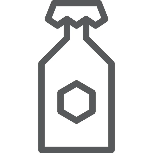 Ikona Alkoholu Butelce Napoju Stylu Zarysu — Wektor stockowy