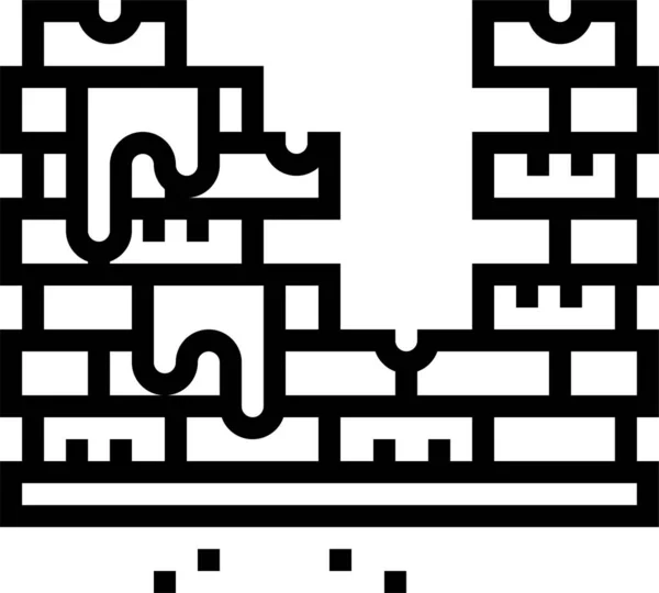Ігровий Значок Цегляних Будівель — стоковий вектор