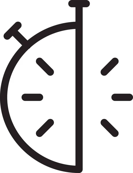 Icono Interfaz Fecha Reloj Estilo Esquema — Archivo Imágenes Vectoriales