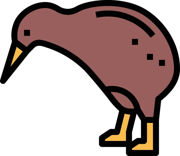 動物のキウイ鳥のアイコン — ストックベクタ