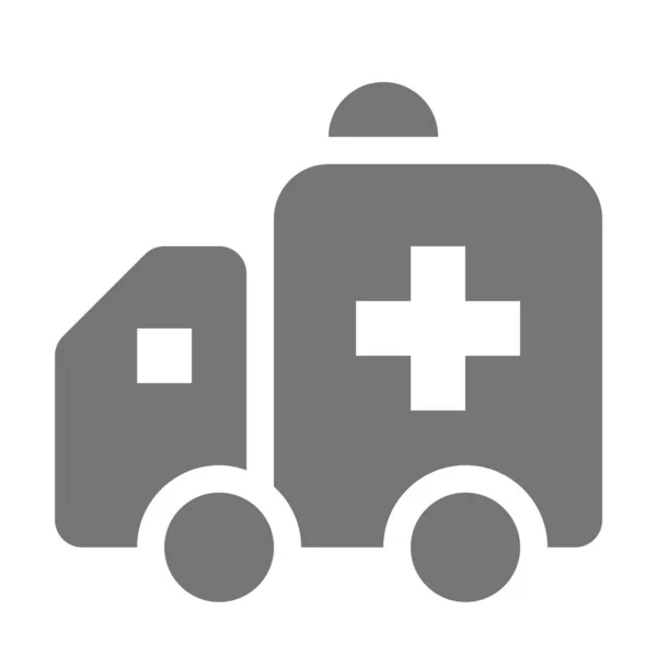Krankenwagen Gesundheitswesen Solide Ikone Solidem Stil — Stockvektor