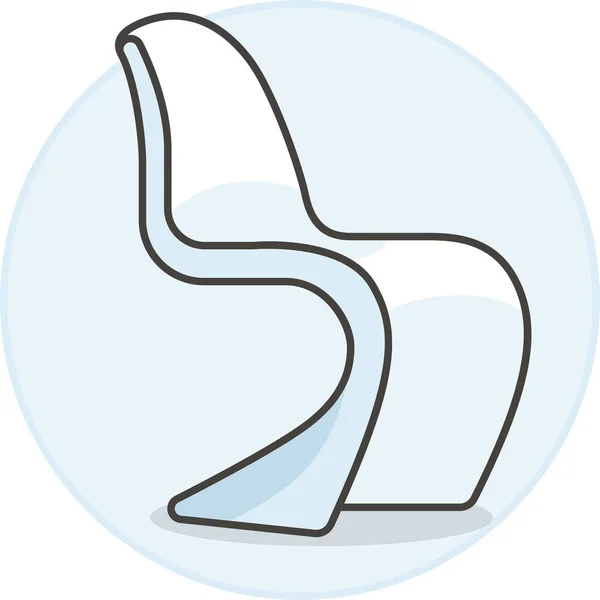 1Furniture Cadeira Cadeira Ícone Categoria Móveis Home Decorações — Vetor de Stock