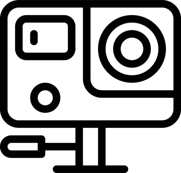 Kamera Modern Ikon Kontur Stil — Stock vektor
