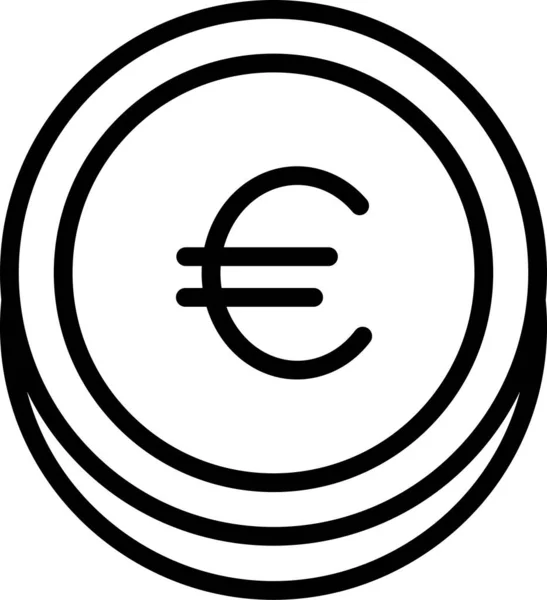 Business Coin Currency Icon Outline Style — Stock Vector