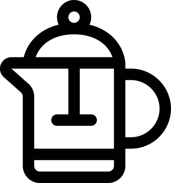 Καφεΐνη Ποτό Μαγειρεύουν Εικονίδιο Στο Περίγραμμα Στυλ — Διανυσματικό Αρχείο