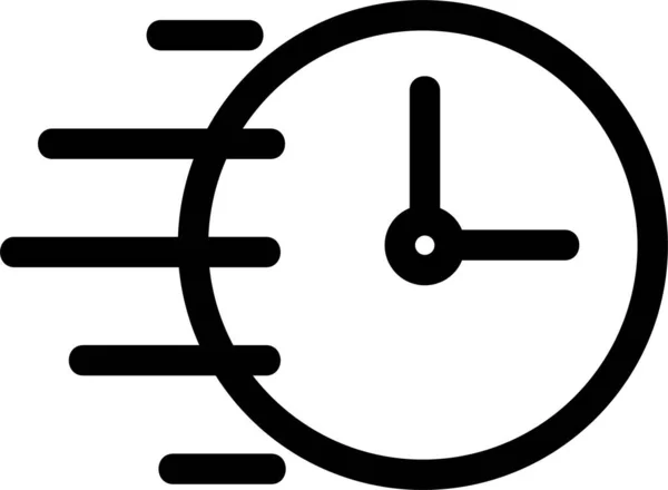 Reloj Círculo Icono Relojería Estilo Contorno — Archivo Imágenes Vectoriales