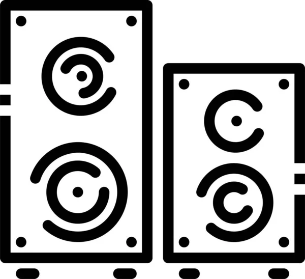 Иконка Устройства Развлечений Стиле Абрис — стоковый вектор