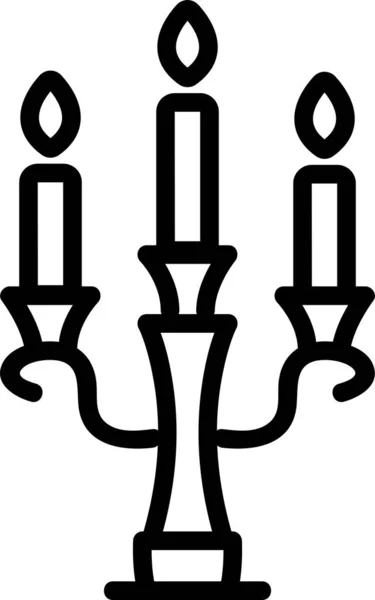 Bulb Candlestick Concept Icon — Stock Vector