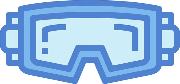 Brillenschutz Ski Ikone — Stockvektor