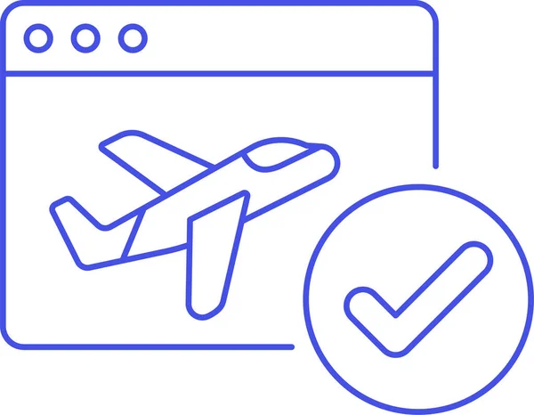 Airplane App Arrival Icon Tourism Hotels Hospitality Category — Stock Vector