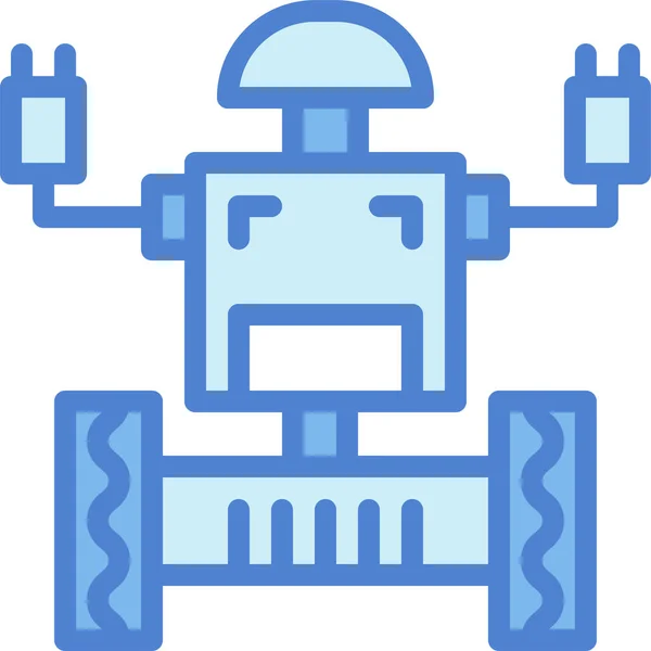 Ρομπότ Ρομπότ Μηχανή Εικονίδιο Ρομποτικής Στυλ Γεμάτο Περίγραμμα — Διανυσματικό Αρχείο