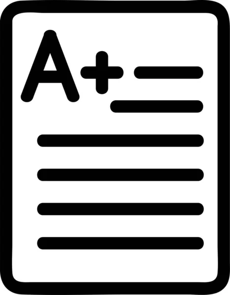 Icona Del Documento Contorno Concettuale Stile Contorno — Vettoriale Stock