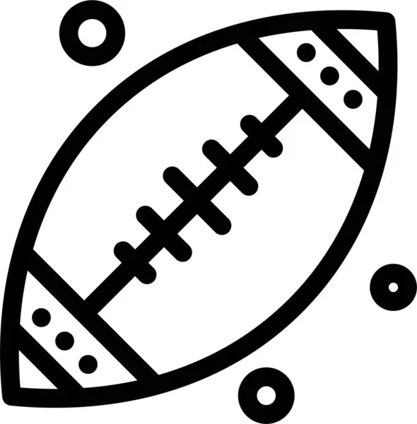 Икона Футбольного Спорта Очертаниям — стоковый вектор