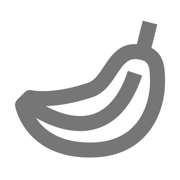 Ícone Fruta Comida Banana Estilo Esboço — Vetor de Stock