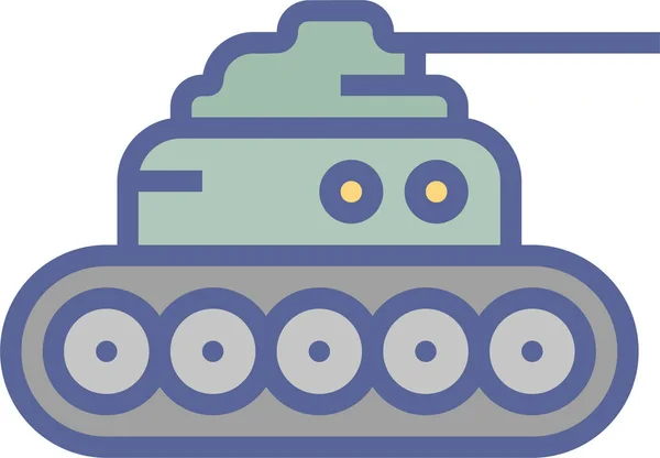Ícone Panzer Militar Batalha Estilo Esboço Preenchido — Vetor de Stock