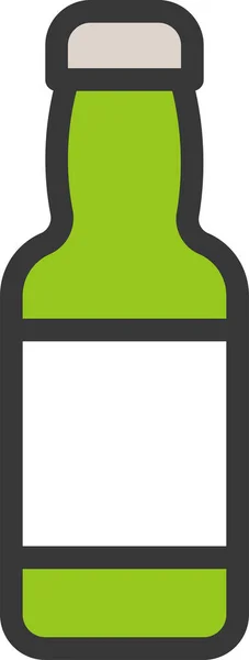 Ikona Żywności Pojemnik Butelka Stylu Wypełniony Zarys — Wektor stockowy