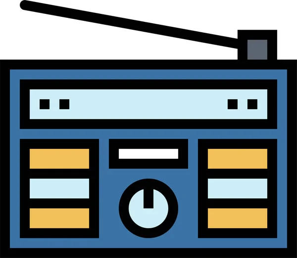 フルアウトライン形式の通信無線音声アイコン — ストックベクタ