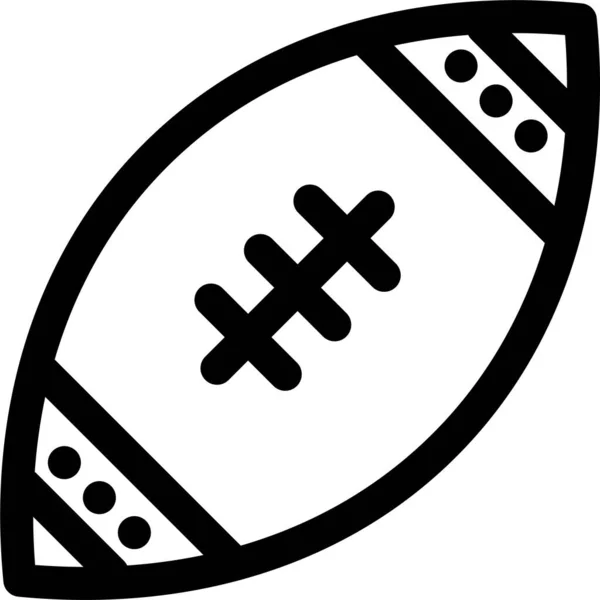 American Ball Football Ikone Outline Stil — Stockvektor