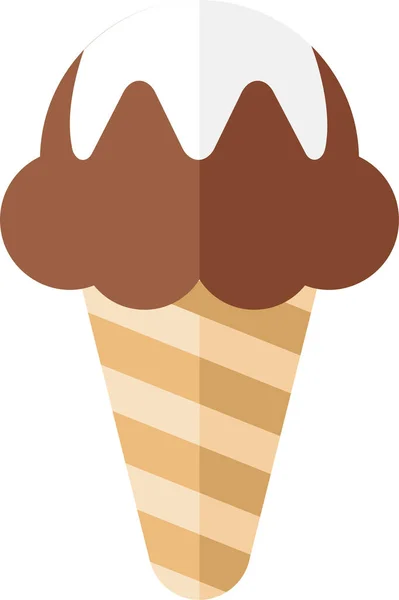 Icecream Flat Food Drinks Icon Flat Style — стоковый вектор