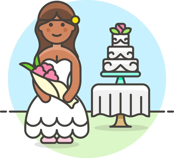 Tier Romantikus Esküvői Ikon Szerelem Romantika Kategóriában — Stock Vector