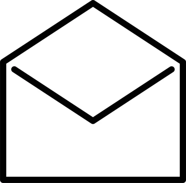 Mail Bericht Pictogram Grote Lijnen — Stockvector