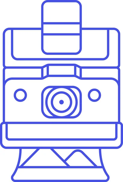 Polaroid Kamera Analogová Ikona Kategorii Fotografie — Stockový vektor