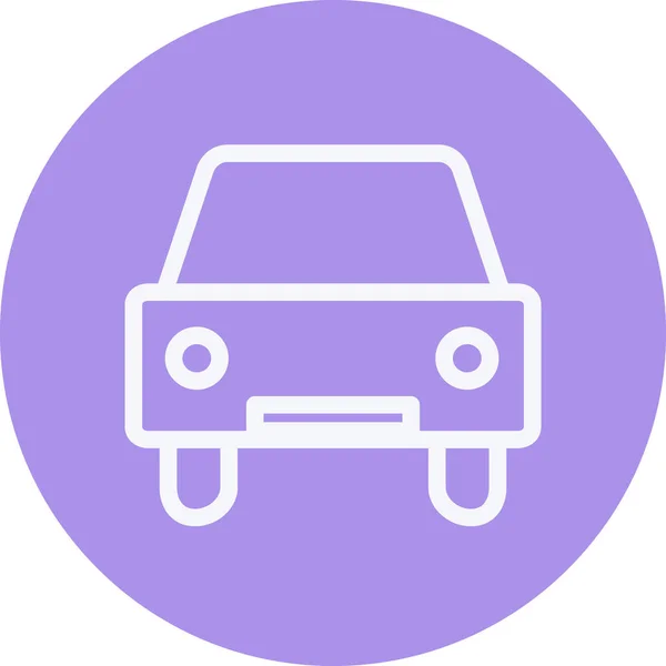 Auto Auto Auto Pictogram Grote Lijnen Stijl — Stockvector