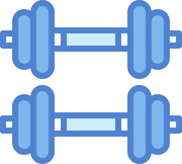 Иконка Упражнений Гантели Стиле Заполненного Контура — стоковый вектор