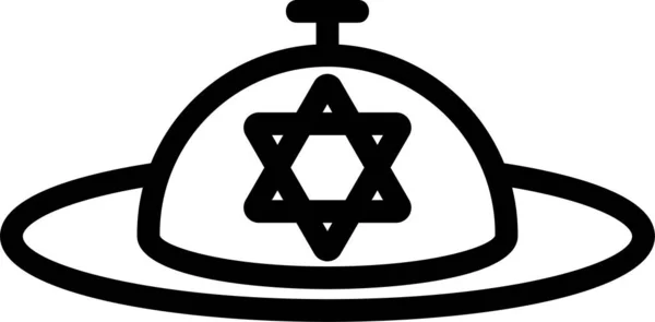 Kontur Land Israel Ikon Kultur Samhällen Kategori — Stock vektor