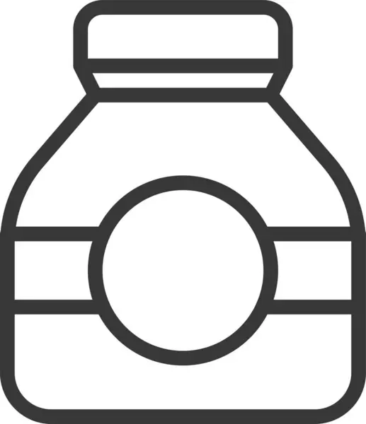 Иконка Бутылки Пищей Стиле Контура — стоковый вектор